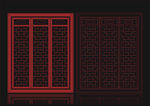 格子镂空门