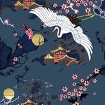和风仙鹤图案