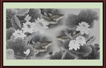 荷花国画