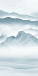 手绘玄关山水画 TIF分层