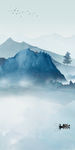 中国风山水玄关画 TIF分层