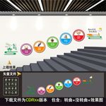 食堂楼梯文化墙
