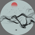 圆形水墨画