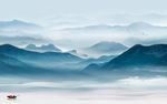 中式高清山水画 TIF分层
