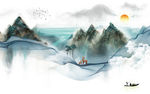 酒店风景山水画 TIF分层