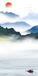 高清 玄关山水画 TIF分层