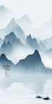 奢华风景山水画 TIF分层