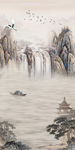 流水意境新国画 TIF分层