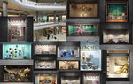 高精度商店橱窗展示门头模型
