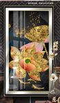 荷叶荷花金色玄关别墅挂画
