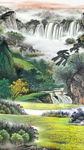 玄关 国画山水