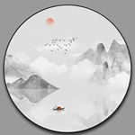 水墨山水装饰画