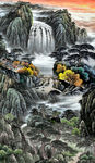 玄关 山水国画