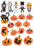 万圣节南瓜 可爱卡通人物贴纸