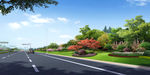 道路绿化效果图
