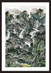 竖幅山水画