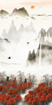 新中式山水装饰画
