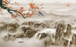 背有靠山背景墙