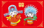 卡通新郎新娘地毯地垫