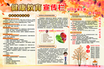 秋季 健康教育宣传栏 展板