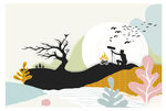 山水插画