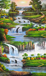 山水油画玄关
