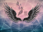 翅膀背景墙