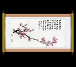 梅花图卷轴