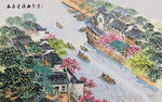 风景画背景墙