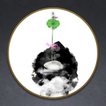 水墨荷花国画