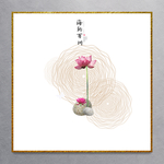 插画荷花