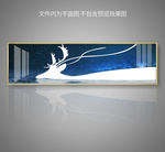 意境麋鹿北欧床头装饰画