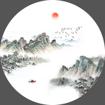 写意山水画 禅意山水画