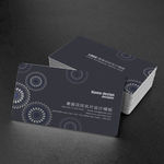 黑色简洁花纹名片
