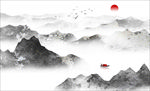 水墨山水画