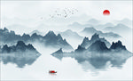 水墨山水装饰画