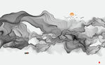 水墨抽象山水