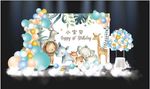 森林系生日宴气球场景布置