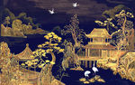 手绘建筑风景