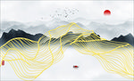 水墨山