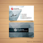 灰色几何名片矢量名片装饰名片