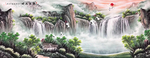 招财水墨画