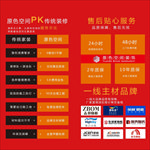 红色装修公司介绍对比展板