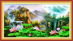 荷花山水风景