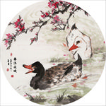 鸭子水墨画