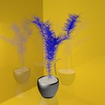 花草模型 花盆模型 绿叶 植物