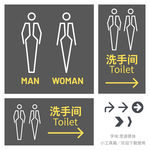 洗手间标识牌