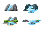 山水矢量平面图