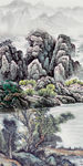 意境 风景山水国画 TIF分层