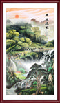 竖幅山水画